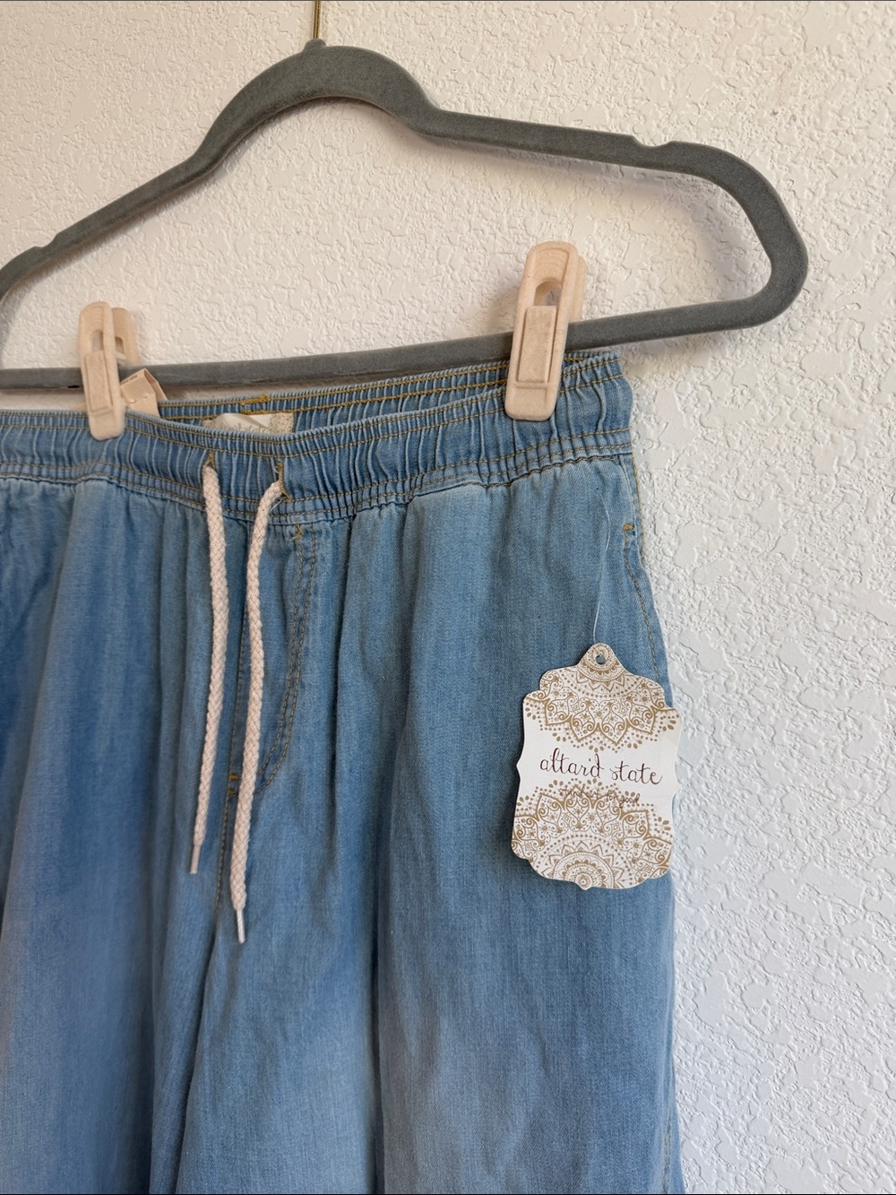 Altar'd State Light Blue Wide Leg Pants - Picture 2 of 6